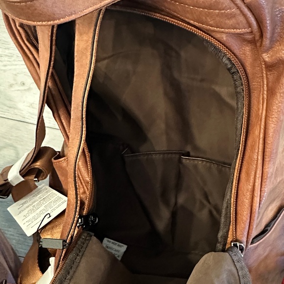 Brown Leather Backpack - Picture 4 of 6